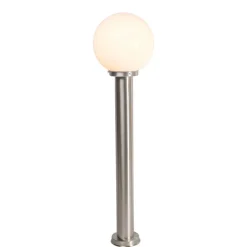 Moderne buitenlamp paal staal RVS 100 cm - Sfera