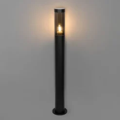 Moderne buitenlamp paal zwart 80 cm IP44 - Rox