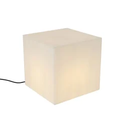 Moderne buitenlamp wit 38 cm vierkant IP44 - Nura