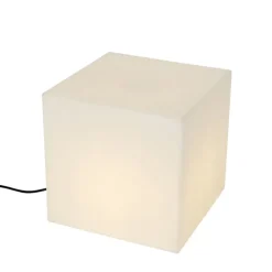 Moderne buitenlamp wit 38 cm vierkant IP44 - Nura