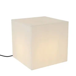 Moderne buitenlamp wit 38 cm vierkant IP44 - Nura