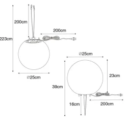 Moderne buitenlamp wit 25 cm IP65 - Nura