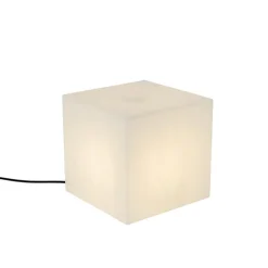 Moderne buitenlamp wit 30 cm vierkant IP44 - Nura