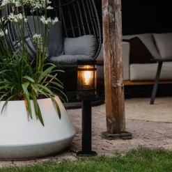 Moderne buitenlamp zwart 50 cm IP44 - Gleam