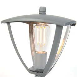 Moderne buitenlantaarn sokkel donkergrijs - Platar