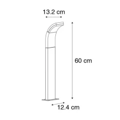 Moderne buitenpaaltje antraciet 60 cm incl. LED IP54 - Litt