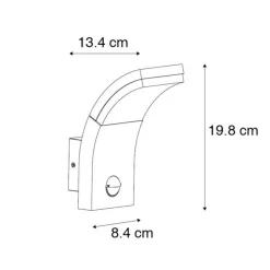 Moderne buitenwandlamp antraciet incl. LED IP54 - Litt