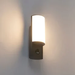 Moderne buitenwandlamp donkergrijs met bewegingssensor - Harry