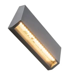 Moderne buitenwandlamp donkergrijs incl. LED IP65 - Sandstone 2