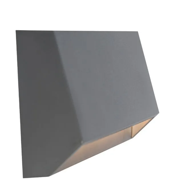 Moderne buitenwandlamp donkergrijs incl. LED IP65 - Sandstone 2