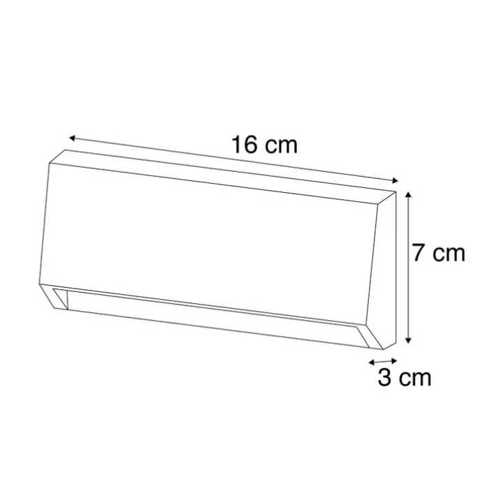 Moderne buitenwandlamp donkergrijs incl. LED IP65 - Sandstone 2