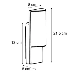 Moderne buitenwandlamp donkergrijs incl. LED - Harry