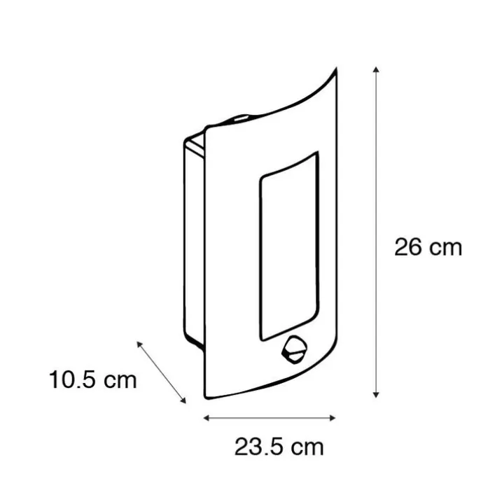 Moderne buitenwandlamp roestbruin IP44 - Emmerald Classic