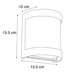 Moderne buitenwandlamp RVS IP44 - Mira