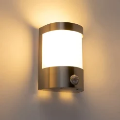 Moderne buitenwandlamp RVS bewegingssensor IP44 - Mira