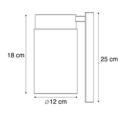 Moderne buitenwandlamp RVS zwart IP44 - Jarra