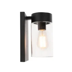 Moderne buitenwandlamp RVS zwart IP44 - Jarra