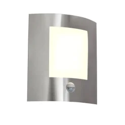 Moderne buitenwandlamp staal bewegingssensor IP44 - Emmerald 1