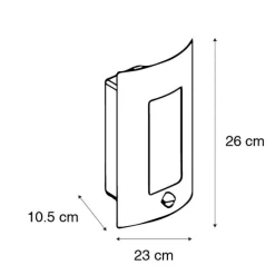 Moderne buitenwandlamp staal bewegingssensor IP44 - Emmerald 1