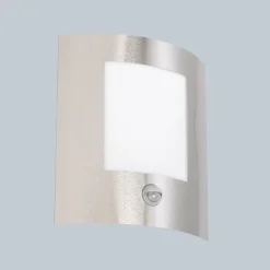 Moderne buitenwandlamp staal bewegingssensor IP44 - Emmerald 1