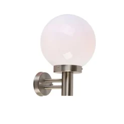 Moderne buitenwandlamp staal RVS IP44 - Sfera