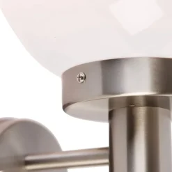 Moderne buitenwandlamp staal RVS IP44 - Sfera