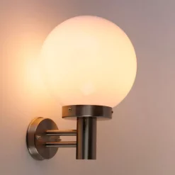 Moderne buitenwandlamp staal RVS IP44 - Sfera