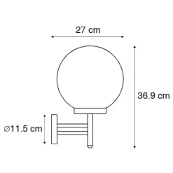 Moderne buitenwandlamp staal RVS IP44 - Sfera