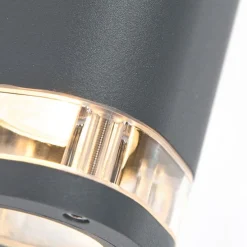 Moderne buitenwandlamp vierkant 2-lichts donker grijs - Fox