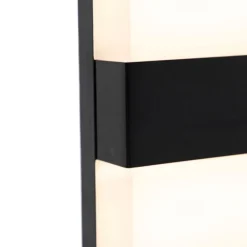 Moderne buitenwandlamp zwart IP44 incl. LED - Dualy