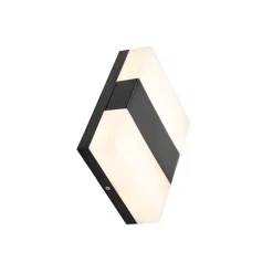 Moderne buitenwandlamp zwart IP44 incl. LED - Dualy