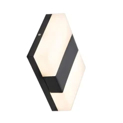 Moderne buitenwandlamp zwart IP44 incl. LED - Dualy