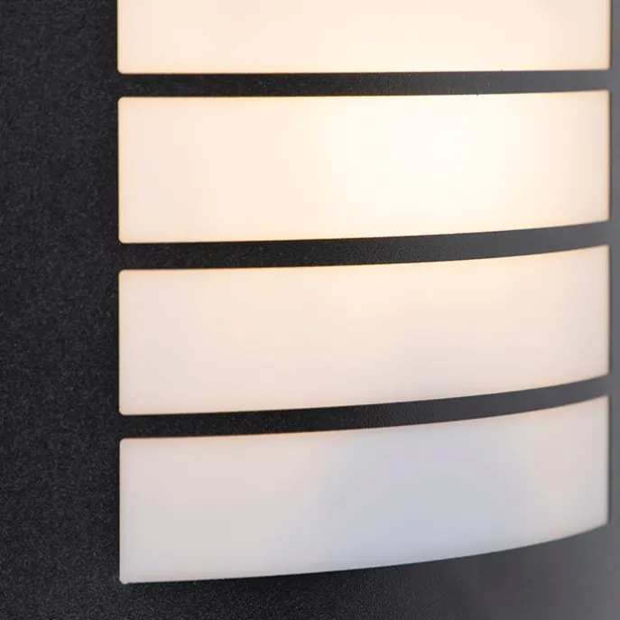 Moderne buitenwandlamp zwart IP44 - Miro