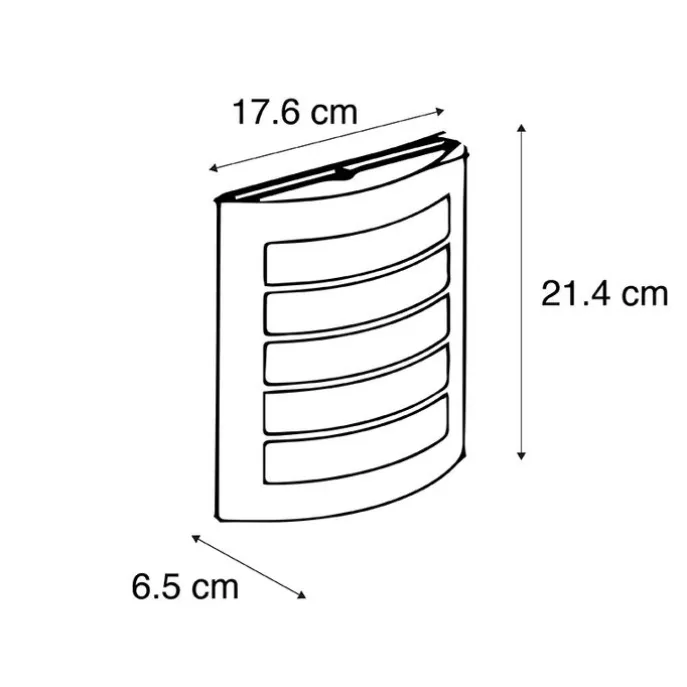 Moderne buitenwandlamp zwart IP44 - Miro
