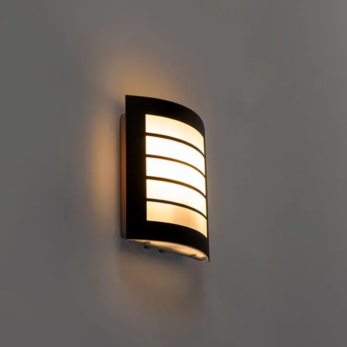 Moderne buitenwandlamp zwart IP44 - Miro