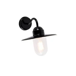Moderne buitenwandlamp zwart IP44 - Kansas