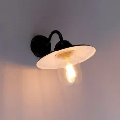 Moderne buitenwandlamp zwart IP44 - Kansas