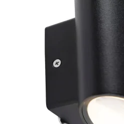 Moderne buitenwandlamp zwart incl. LED IP44 - Ovum