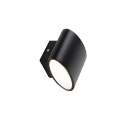 Moderne buitenwandlamp zwart incl. LED IP44 - Ovum