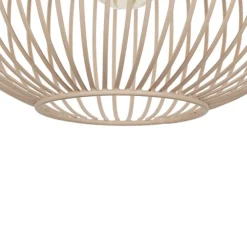 Moderne draad hanglamp zwart met beige 33cm - Gila