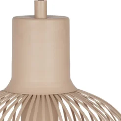 Moderne draad hanglamp zwart met beige 23cm - Gila