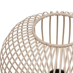 Moderne draad tafellamp beige 23cm - Gila