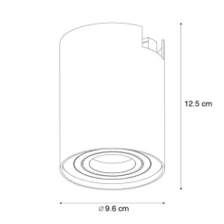 Moderne 1-fase railspot wit - Iconic Rondoo Up