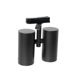 Moderne 1-fase railspot zwart 2-lichts - Iconic Scopio