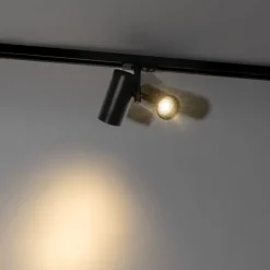 Moderne 1-fase railspot zwart 2-lichts - Iconic Scopio