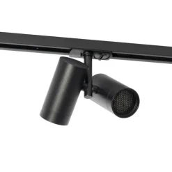 Moderne 1-fase railspot zwart 2-lichts - Iconic Scopio