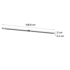 Moderne 1-fase railsysteem zwart 50cm set van 2 - Iconic