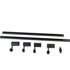 Moderne 1-fase railsysteem met 4 spots zwart - Iconic Jeana