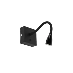 Moderne flexibele wandlamp zwart LED - Flex