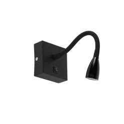 Moderne flexibele wandlamp zwart LED - Flex